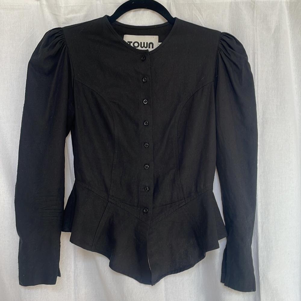 Town Clothes Very Rare Black Victorian Blouse